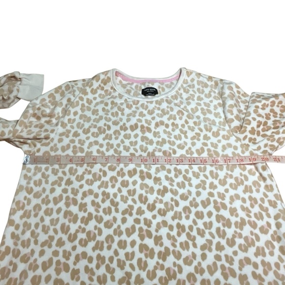 KATE SPADE Soft and Cozy Cheetah Print Pajamas 2 Pce Poly / Elastane Blend Sz M - Picture 7 of 14